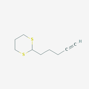 molecular formula C9H14S2 B8459461 2-(Pent-4-ynyl)-1,3-dithiane 