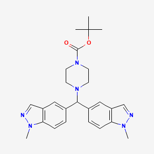 tert-butyl 4-(bis(1-methyl-1H-indazol-5-yl)methyl)piperazine-1-carboxylate