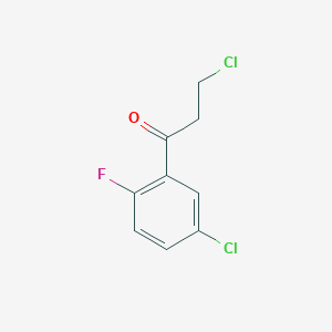 molecular formula C9H7Cl2FO B8459475 3,5'-Dichloro-2'-fluoropropiophenone 
