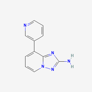 molecular formula C11H9N5 B8459476 8-Pyridin-3-yl-[1,2,4]triazolo[1,5-a]pyridin-2-ylamine 