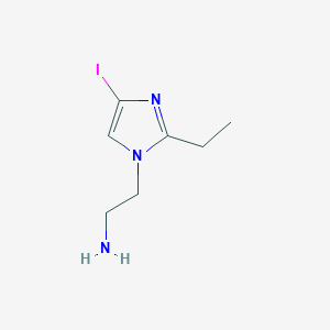 molecular formula C7H12IN3 B8459490 2-(2-Ethyl-4-iodo-imidazol-1-yl)-ethylamine 