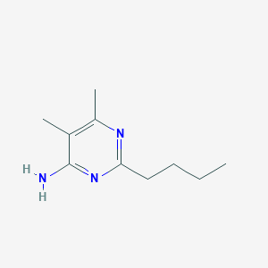 molecular formula C10H17N3 B8459539 4-Amino-2-n-butyl-5,6-dimethylpyrimidine 