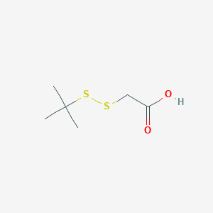 molecular formula C6H12O2S2 B8459544 tert-Butyldisulfanyl-acetic acid 