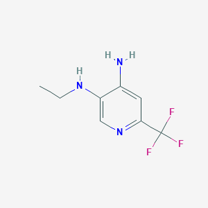molecular formula C8H10F3N3 B8459556 N-ethyl-6-trifluoromethyl-pyridine-3,4-diamine 