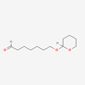 molecular formula C12H22O3 B8459614 7-(Oxan-2-yloxy)heptanal CAS No. 34335-17-6