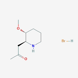 molecular formula C9H18BrNO2 B8459631 trans (3-Methoxy-2-piperidyl)-2-propanone hydrobromide 