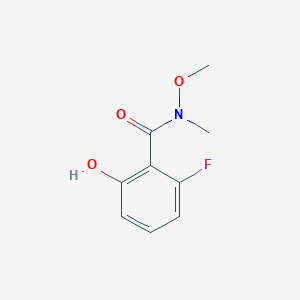 molecular formula C9H10FNO3 B8459632 2-fluoro-6-hydroxy-N-methoxy-N-methylbenzamide 