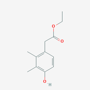 molecular formula C12H16O3 B8459677 (4-Hydroxy-2,3-dimethyl-phenyl)-acetic acid ethyl ester 