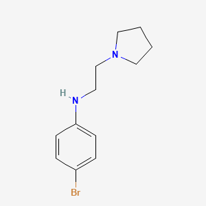 molecular formula C12H17BrN2 B8459686 (4-Bromo-phenyl)-(2-pyrrolidin-1-yl-ethyl)-amine 