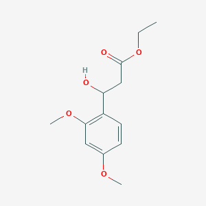 molecular formula C13H18O5 B8459693 Ethyl 3-(2,4-dimethoxyphenyl)-3-hydroxypropanoate 