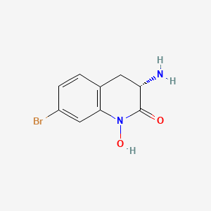 molecular formula C9H9BrN2O2 B8459713 (3S)-3-amino-7-bromo-1-hydroxy-3,4-dihydroquinolin-2(1H)-one 