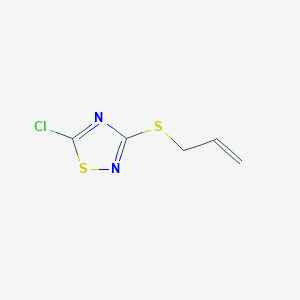 molecular formula C5H5ClN2S2 B8459731 3-Allylthio-5-chloro-1,2,4-thiadiazole 