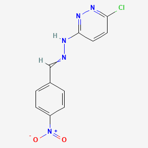 molecular formula C11H8ClN5O2 B8459750 4-Nitrobenzylidene-(6-chloro-3-pyridazinyl)-hydrazine 