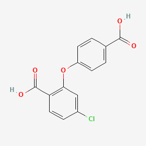 molecular formula C14H9ClO5 B8459760 2-(4-Carboxyphenoxy)-4-chlorobenzoic acid CAS No. 50970-70-2