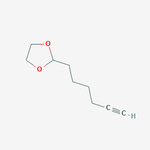 molecular formula C9H14O2 B8459777 Heptan-1-yne-7-one ethylene ketal 
