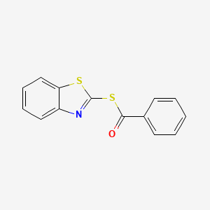 molecular formula C14H9NOS2 B8459785 s-1,3-Benzothiazol-2-yl benzenecarbothioate CAS No. 10220-33-4