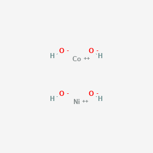molecular formula CoH4NiO4 B8459792 Cobalt nickel hydroxide CAS No. 61179-08-6