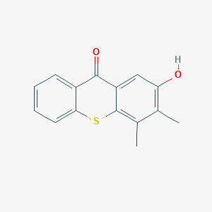molecular formula C15H12O2S B8459804 2-Hydroxy-3,4-dimethyl-9H-thioxanthen-9-one CAS No. 86841-05-6