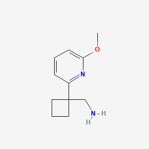 molecular formula C11H16N2O B8459811 (1-(6-Methoxypyridin-2-yl)cyclobutyl)methanamine 