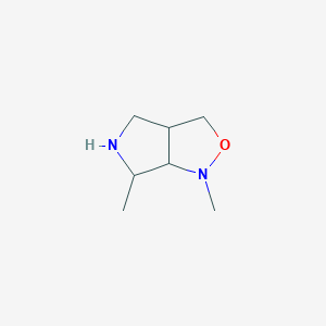 molecular formula C7H14N2O B8459896 2,8-Dimethyl-3-oxa-2,7-diazabicyclo[3.3.0]octane 