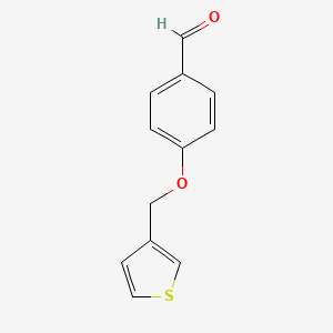 molecular formula C12H10O2S B8459904 4-(Thiophen-3-ylmethoxy)-benzaldehyde 