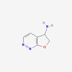 molecular formula C6H7N3O B8459911 5,6-Dihydrofuro[2,3-c]pyridazin-5-amine 