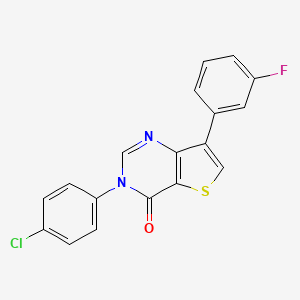 3-(4-Chlorophenyl)-7-(3-fluorophenyl)thieno[3,2-d]pyrimidin-4(3H)-one