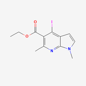molecular formula C12H13IN2O2 B8459988 ethyl 4-iodo-1,6-dimethyl-1H-pyrrolo[2,3-b]pyridine-5-carboxylate CAS No. 1537883-72-9