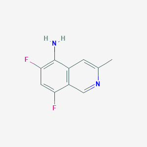 molecular formula C10H8F2N2 B8460019 6,8-Difluoro-3-methylisoquinolin-5-amine 