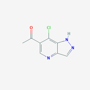 molecular formula C8H6ClN3O B8460025 6-Acetyl-7-chloro-1H-pyrazolo[4,3-b]pyridine 