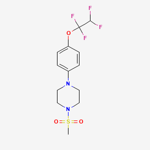 molecular formula C13H16F4N2O3S B8460054 1-(Methanesulfonyl)-4-[4-(1,1,2,2-tetrafluoroethoxy)phenyl]piperazine CAS No. 823197-45-1
