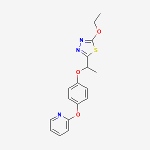 molecular formula C17H17N3O3S B8460063 2-{4-[1-(5-Ethoxy-1,3,4-thiadiazol-2-yl)ethoxy]phenoxy}pyridine CAS No. 119190-81-7