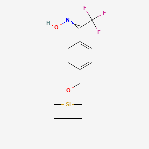 molecular formula C15H22F3NO2Si B8460072 1-(4-((tert.-Butyldimethylsilyloxy)methyl)phenyl)-2,2,2-Trifluoroethanone Oxime 