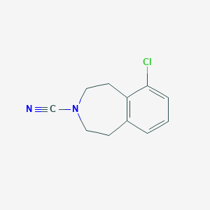 molecular formula C11H11ClN2 B8460075 6-chloro-3-cyano-2,3,4,5-tetrahydro-1H-3-benzazepine 