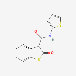 molecular formula C13H9NO2S2 B8460081 2-Oxo-N-(thiophen-2-yl)-2,3-dihydro-1-benzothiophene-3-carboxamide CAS No. 74889-28-4