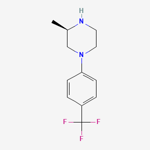 molecular formula C12H15F3N2 B8460091 Piperazine, 3-methyl-1-[4-(trifluoromethyl)phenyl]-, (3R)- 