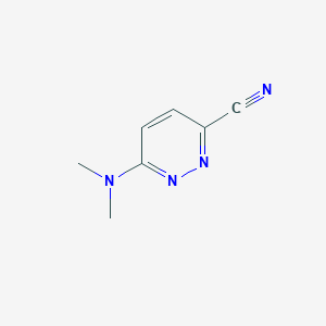 molecular formula C7H8N4 B8460113 3-Cyano-6-dimethylaminopyridazine 