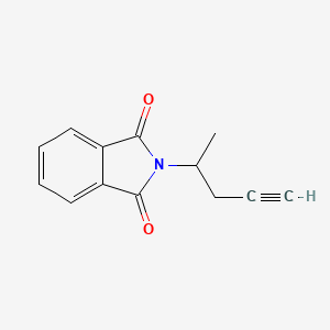 molecular formula C13H11NO2 B8460125 2-(1-Methylbut-3-ynyl)isoindole-1,3-dione 