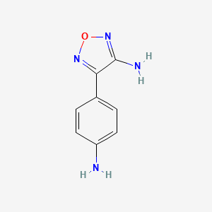 molecular formula C8H8N4O B8460130 4-(4-Aminophenyl)-1,2,5-oxadiazol-3-amine 