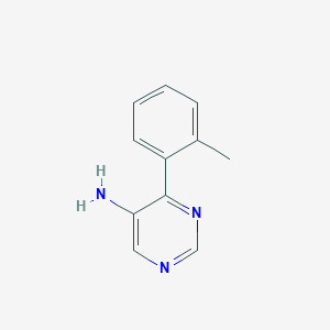 molecular formula C11H11N3 B8460150 4-o-Tolyl-pyrimidin-5-ylamine 