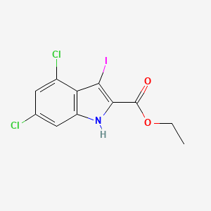 Ethyl 4,6-dichloro-3-iodo-1H-indole-2-carboxylate