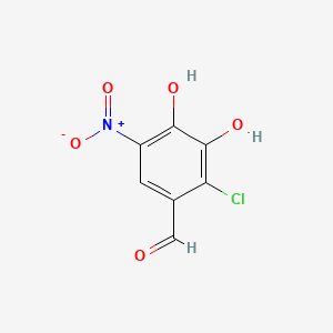 molecular formula C7H4ClNO5 B8460209 2-Chloro-3,4-dihydroxy-5-nitrobenzaldehyde CAS No. 125629-21-2
