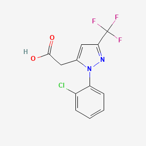 2-(1-(2-chlorophenyl)-3-(trifluoromethyl)-1H-pyrazol-5-yl)acetic acid