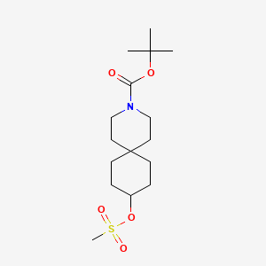 tert-butyl 9-methylsulfonyloxy-3-azaspiro[5.5]undecane-3-carboxylate