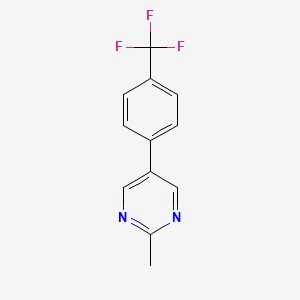 molecular formula C12H9F3N2 B8460264 2-Methyl-5-(4-trifluoromethyl-phenyl)-pyrimidine 