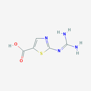 molecular formula C5H6N4O2S B8460298 2-Guanidino-thiazole-5-carboxylic acid 