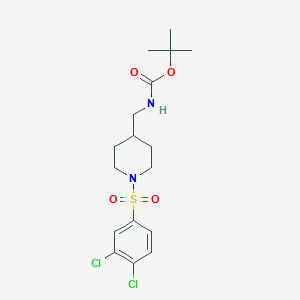 molecular formula C17H24Cl2N2O4S B8460320 Tert-butyl (1-(3,4-dichlorophenylsulfonyl)piperidin-4-yl)methylcarbamate 
