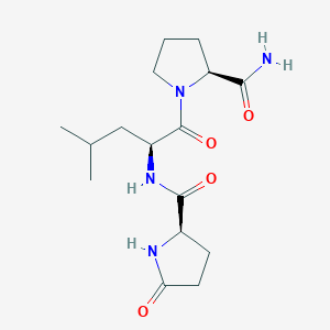 molecular formula C16H26N4O4 B8460359 5-Oxo-D-prolyl-L-leucyl-L-prolinamide CAS No. 78664-76-3