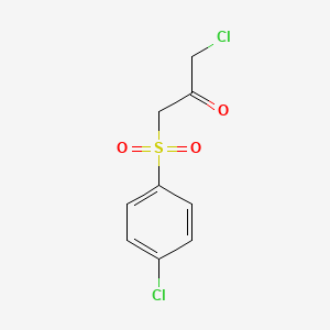 molecular formula C9H8Cl2O3S B8460383 1-Chloro-3-(4-chlorobenzene-1-sulfonyl)propan-2-one CAS No. 84445-74-9
