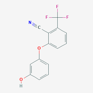 molecular formula C14H8F3NO2 B8460406 2-(3-Hydroxyphenoxy)-6-(trifluoromethyl)benzonitrile CAS No. 406206-10-8